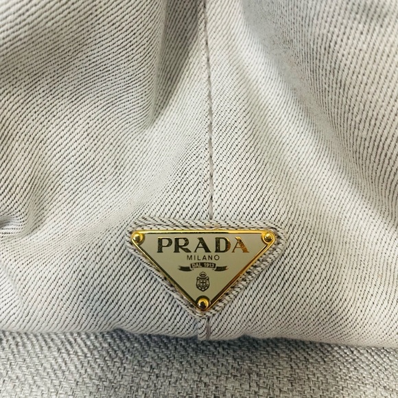 Authentic Prada Cannapa Tote in Denim. - Picture 5 of 15